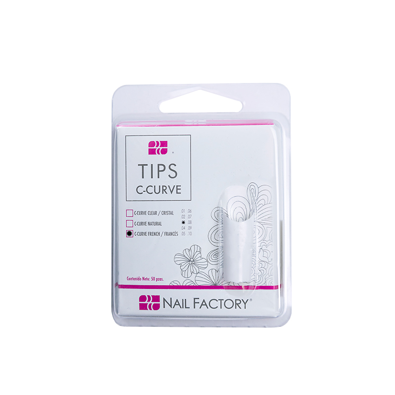 Tips Para Uñas 03 Curva C French