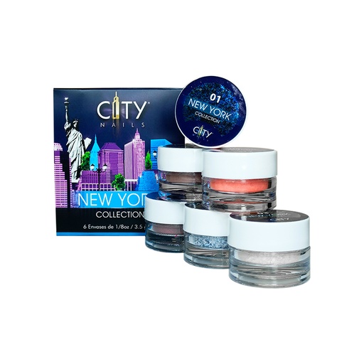 [CNCOL1PZ0003] Colección Polvo Acrílico City Nails Nueva York 3.5 gr